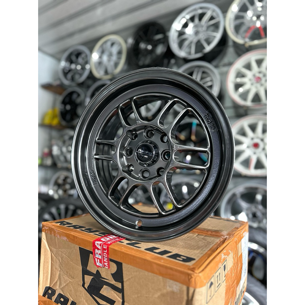 velg enkei rpf r14 hyper black pcd 4x100/114 kondisi baru
