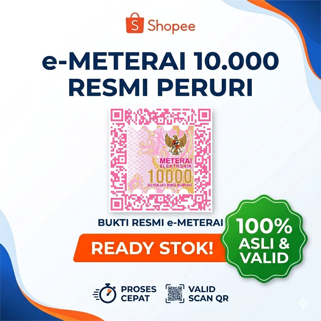 E-Meterai 10000 resmi peruri meterai elektronik untuk CPNS PPPK LHKPN Notaris Paspor