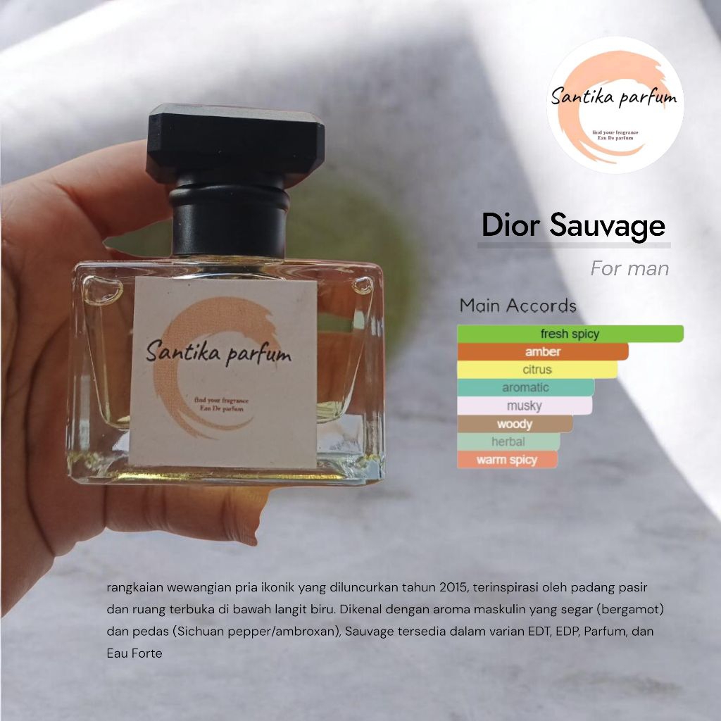 Parfum refill Dior Sauvage 22ml |Santika Parfum