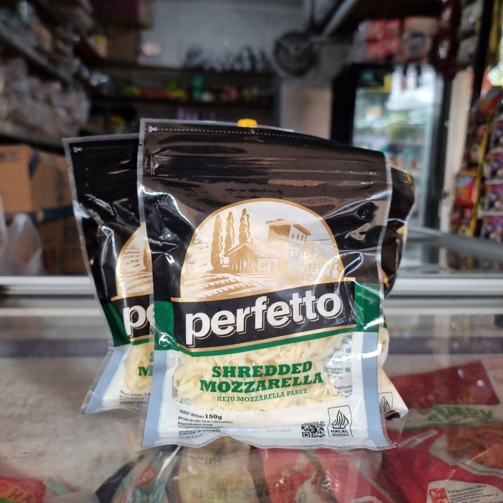 Perfetto Shredded Mozzarella Keju Mozarella Parut 150g
