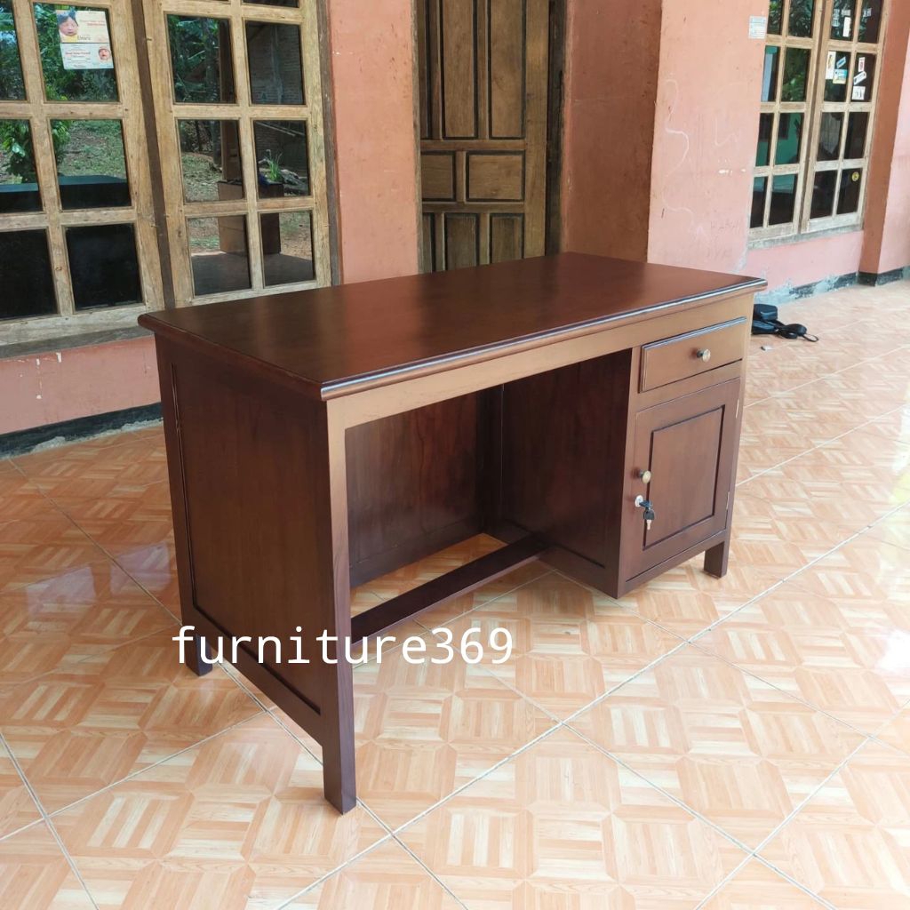 meja kantor kayu jati, meja kantor kayu jati