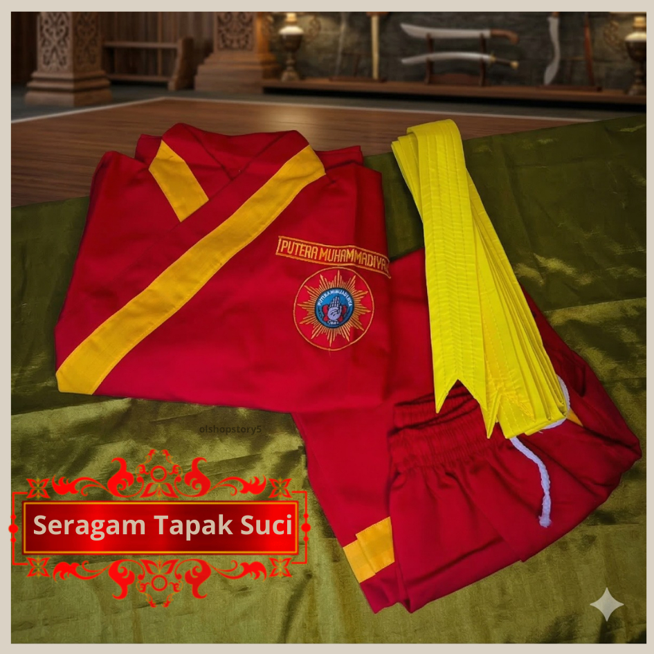 Seragam Tapak Suci + Sabuk / Baju Silat Tapak Suci + Sabuk/ Seragam Pencak Silat Tapak Suci + Sabuk