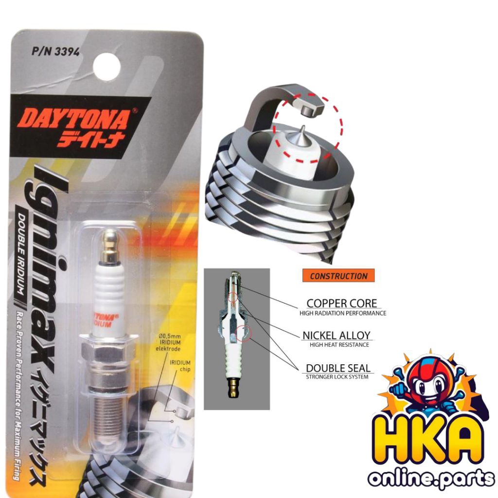 Daytona Budi Double Iridium CB CBR 150 R CB150R CBR150R CB250R CRF Verza Megapro Mono CPR9EA Origina