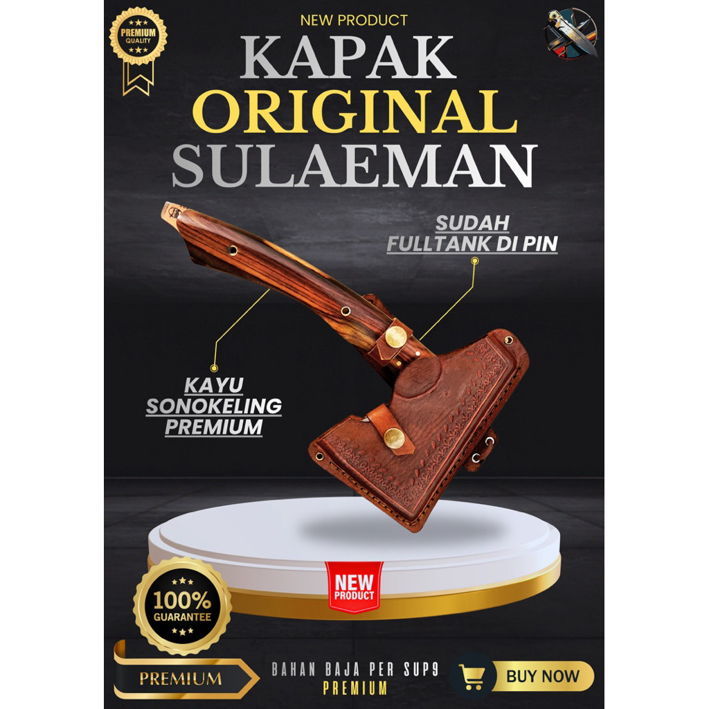 [BILAH_PISAU] KAPAK ORIGINAL SULAEMAN FULLTANK KAPAK BAJA SUPER KUAT & TAJAM Baja SUP9 Asli Original