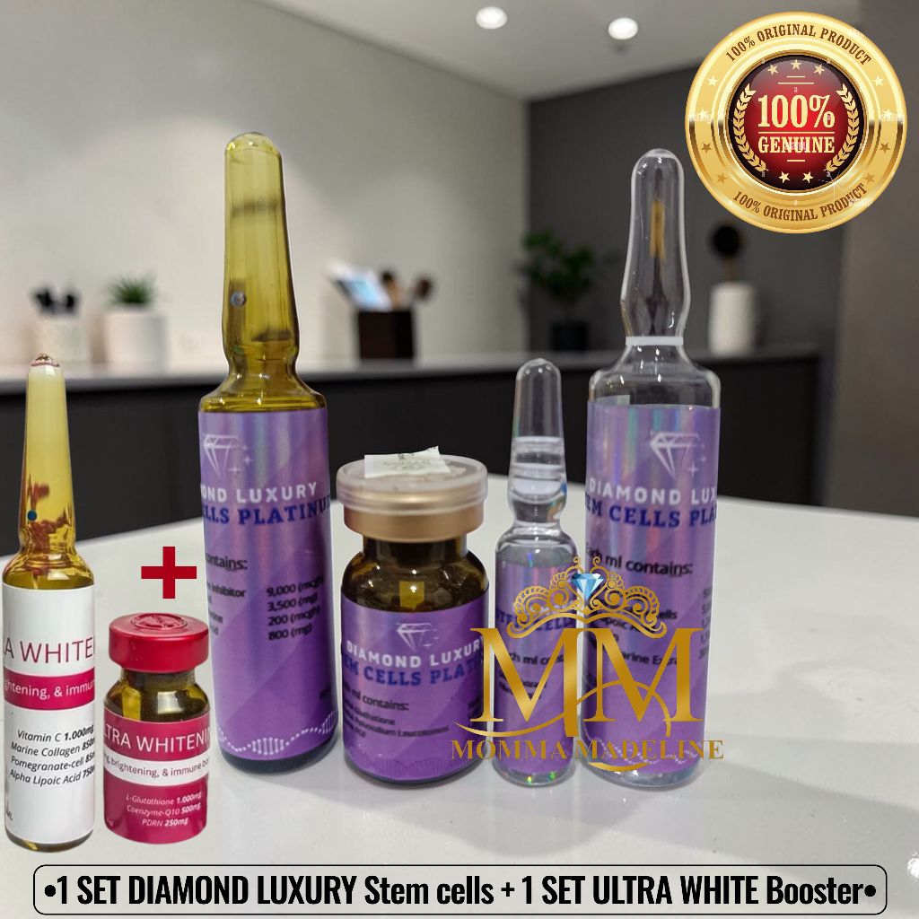 Paket Bundling 1 Set diamond luxury Stemcells + 1 set Ultra white booster (single use) | Chromosome 