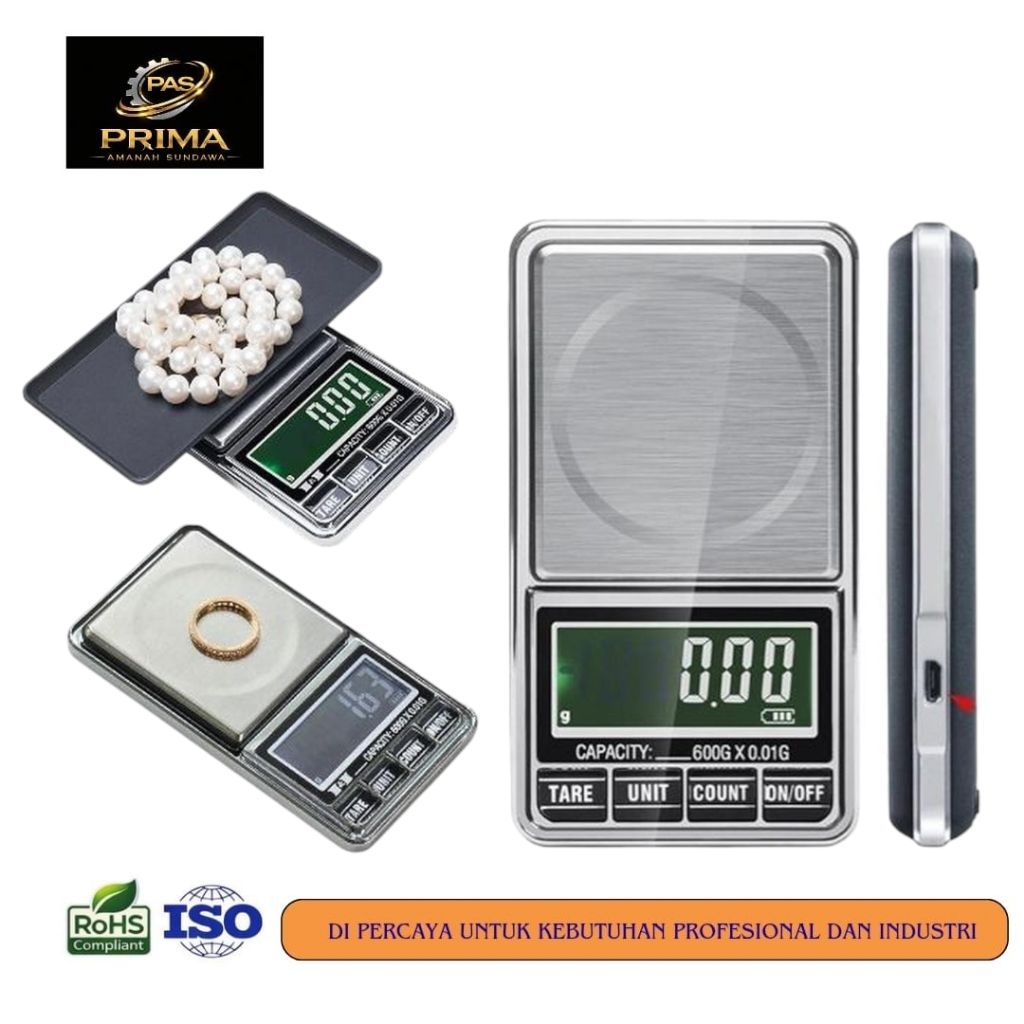 Timbangan 0.01g max 600 Gram Emas Scale Obat Digital Scale 0,01 PS29
