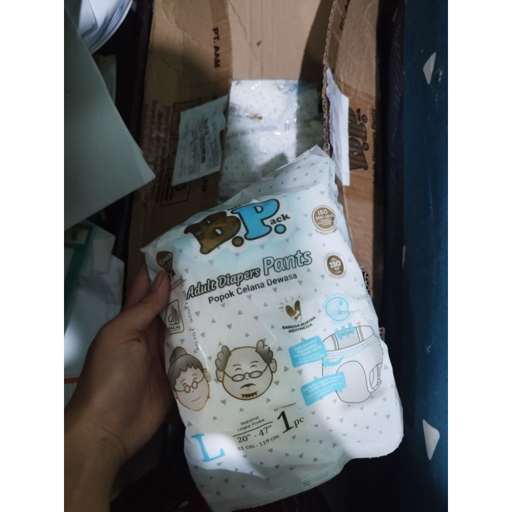 BP Pants Adult Diapers Popok Dewasa Celana dus grosir satuan murah size L Rencengan isi 48 pcs