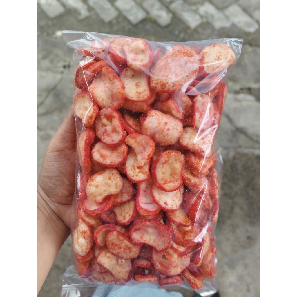 1kg Krupuk Seblak Bantet Kering/ Kripik Seblak Pedas Mantap Bumbu Kencur