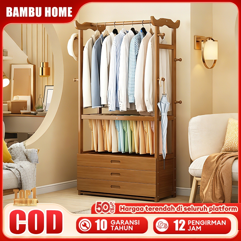 Bambu Gantungan Baju Gantungan Baju Bambu stand hanger gantungan baju Almari Baju