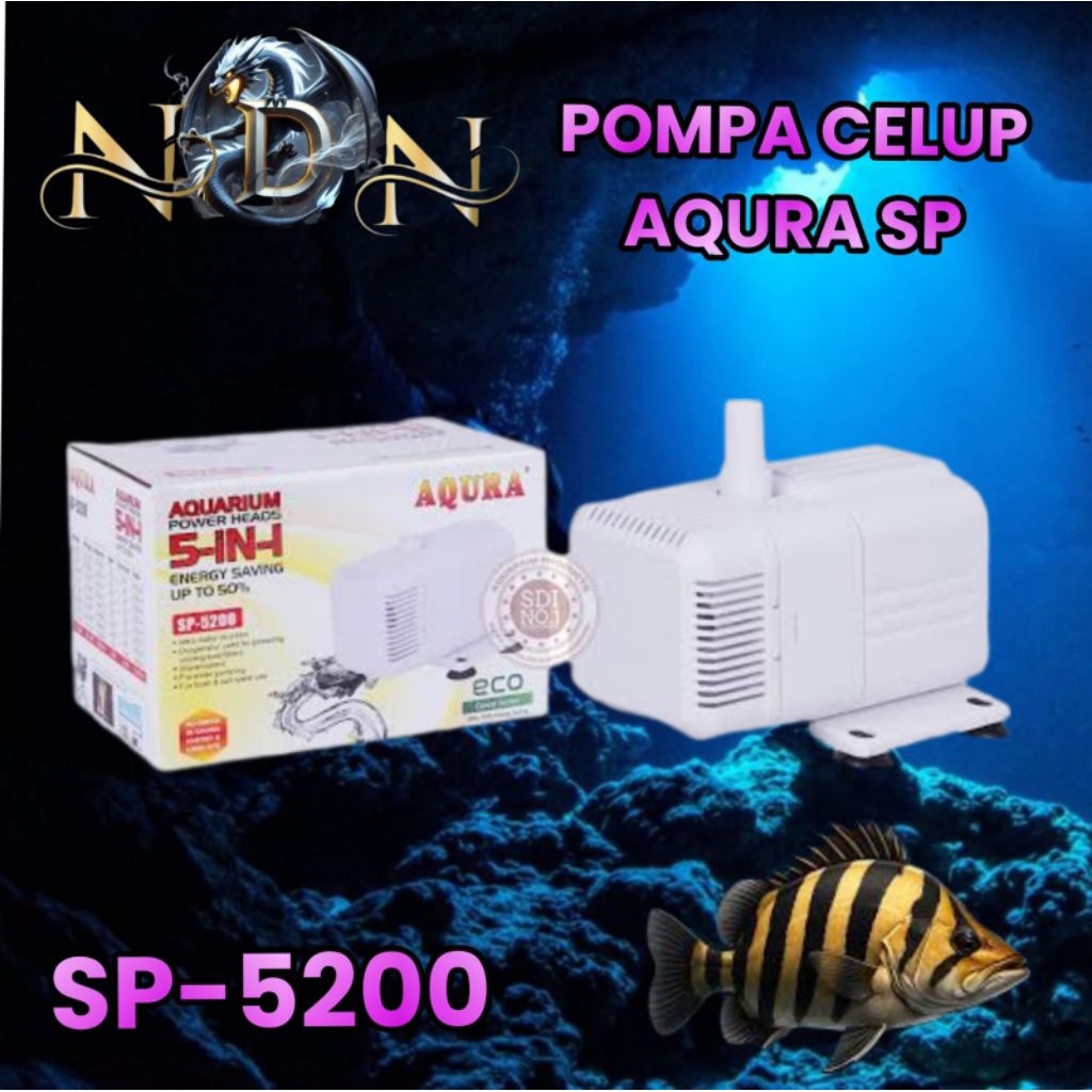 pompa celup kolam ikan aqura sp-5200 mesin celup kolam ikan