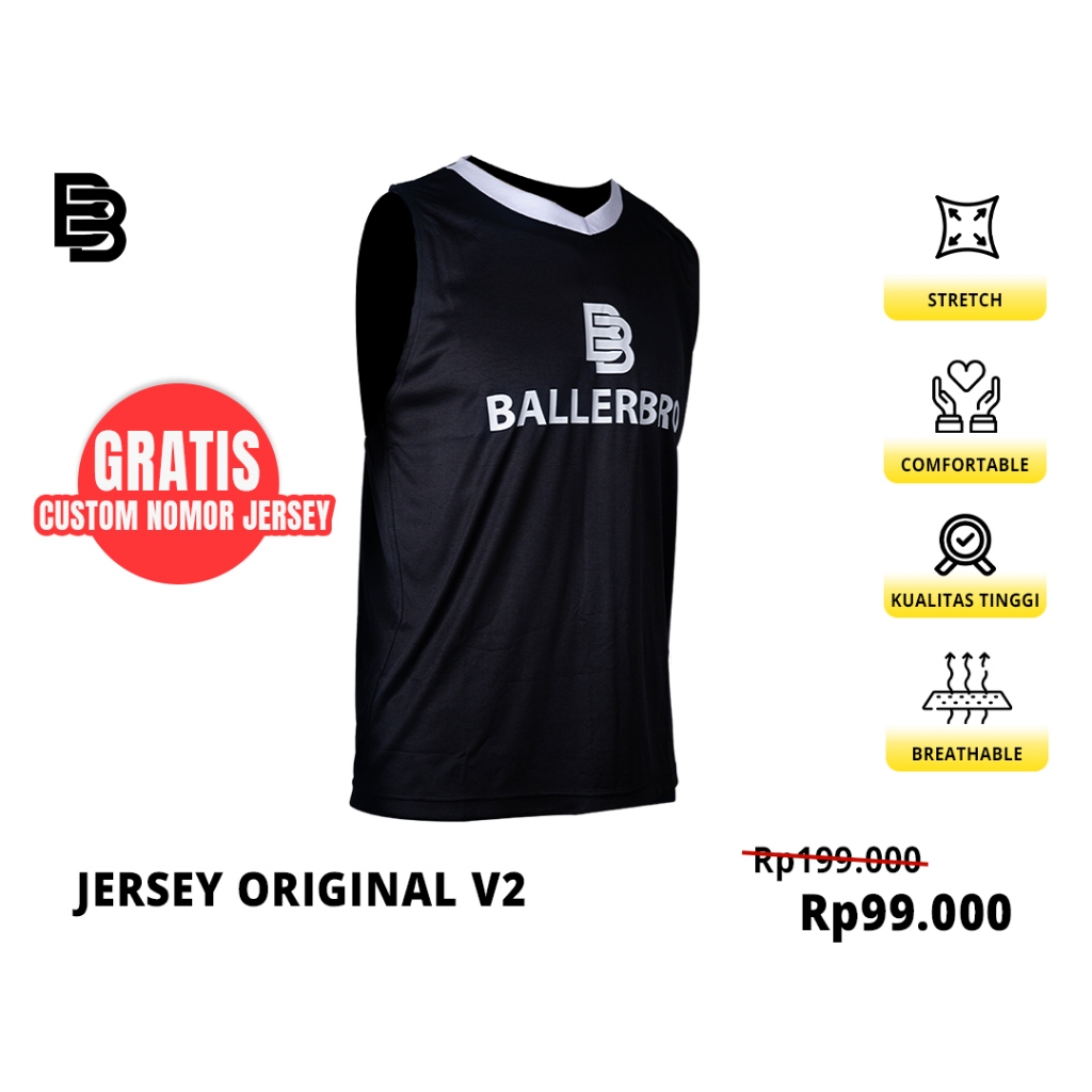 Jersey Basket V2 Ballerbro | Jersey Basket pria | Jersey Basket Wanita | Jersey Basket Cewek