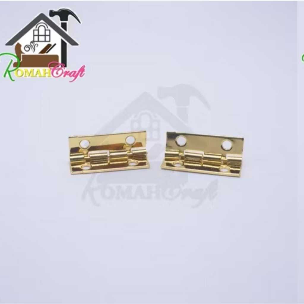 Imp. Engsel Mini 90 Derajat 10 x 27 mm Engsel Kotak Box Brass Kuningan