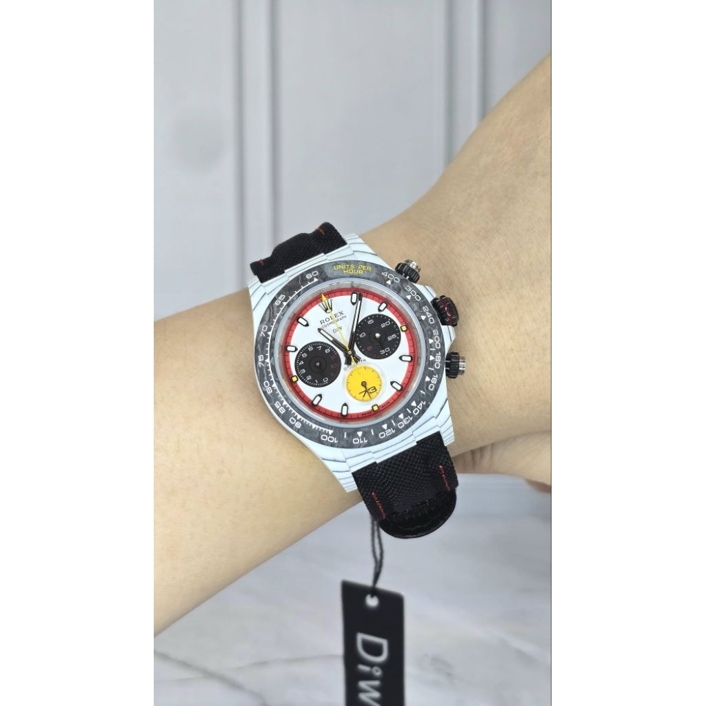 JAM TANGAN COWOK ROLEX DIW CARBON AUTOMATIC CLONE LIMITED EDITION
