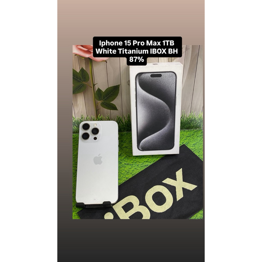 Iphone 15 Pro Max 1TB white titanium Ibox bekas
