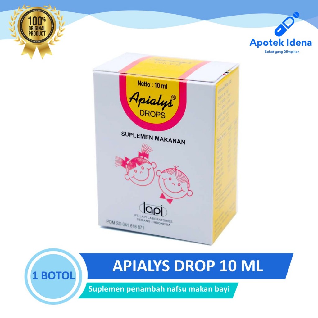 APIALYS DROPS 10 ML Vitamin Bayi - Suplemen vitamin peningkat nafsu makan pada bayi dan anak