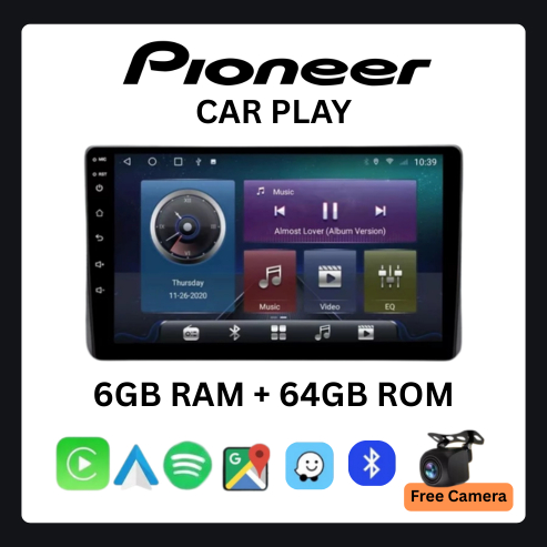 Pioneer Android Car Player 9/10 Inch 6GB+64GB MP5 Player Support CarPlay Android Auto Free Kamera Mu