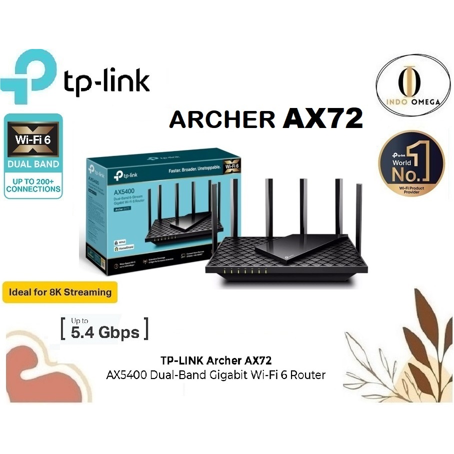 TP-Link Archer AX72 AX5400 WiFi 6 Router Dual-Band Gigabit