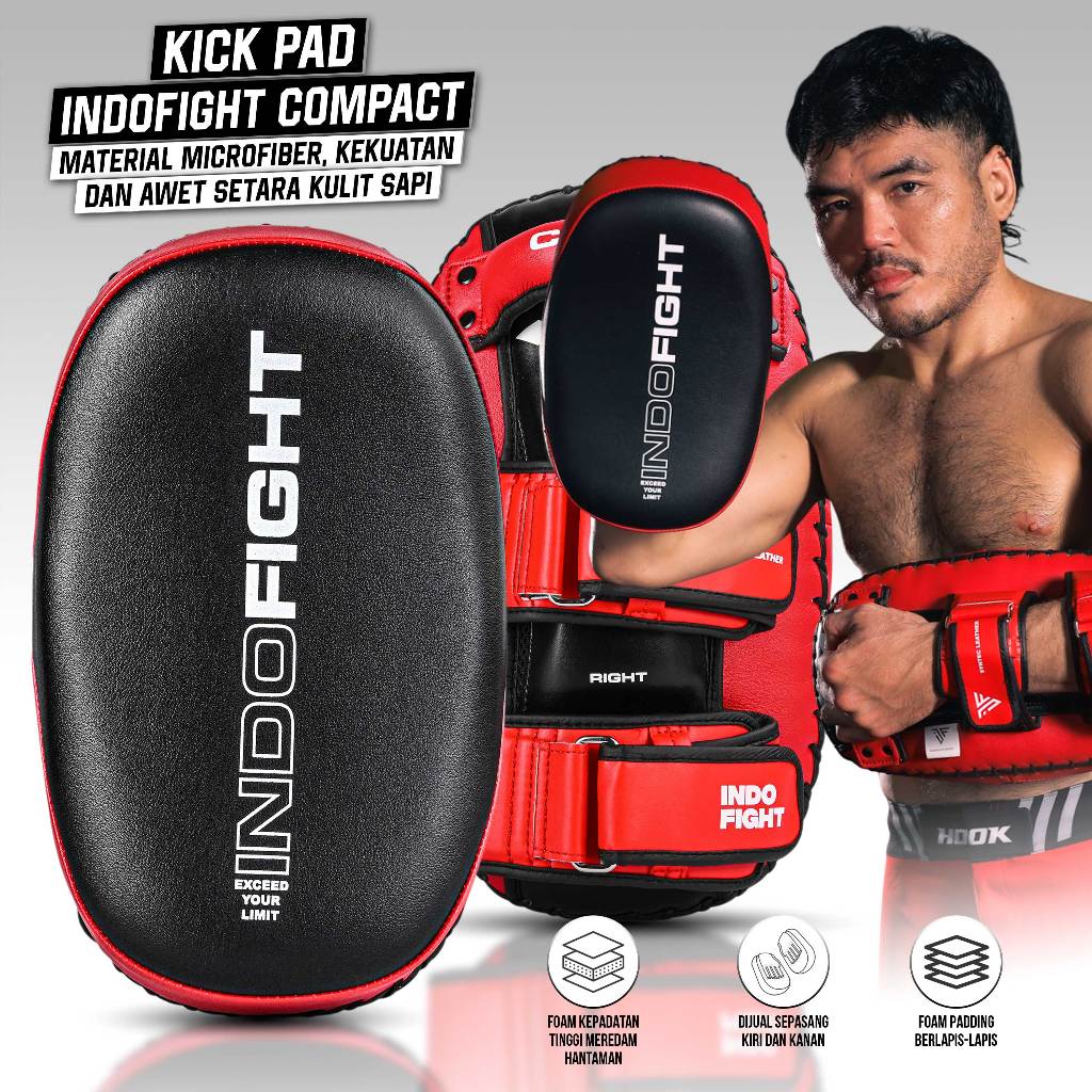 Kick Pad Indofight Muay Thai Pad Target Tendangan Pad Muaythai Kick Pad Muay Thai Pad Muaythai Boxin