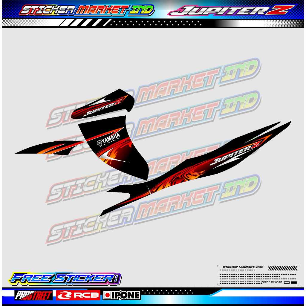 STRIPING VARIASI YAMAHA JUPITER Z BURHAN/ STICKER LIST VARIASI MOTOR JUPITER Z BURHAN - RACING