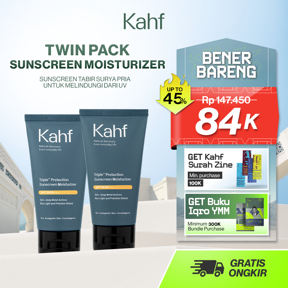 Twin Pack Kahf Triple Protection Sunscreen Moisturizer SPF 30 PA+++ 30 ml