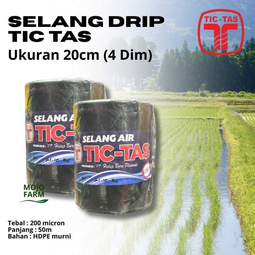 Selang Drip 4 Dim Tic Tas/Selang Irigasi 20cm/Selang Irigasi 4 Inci