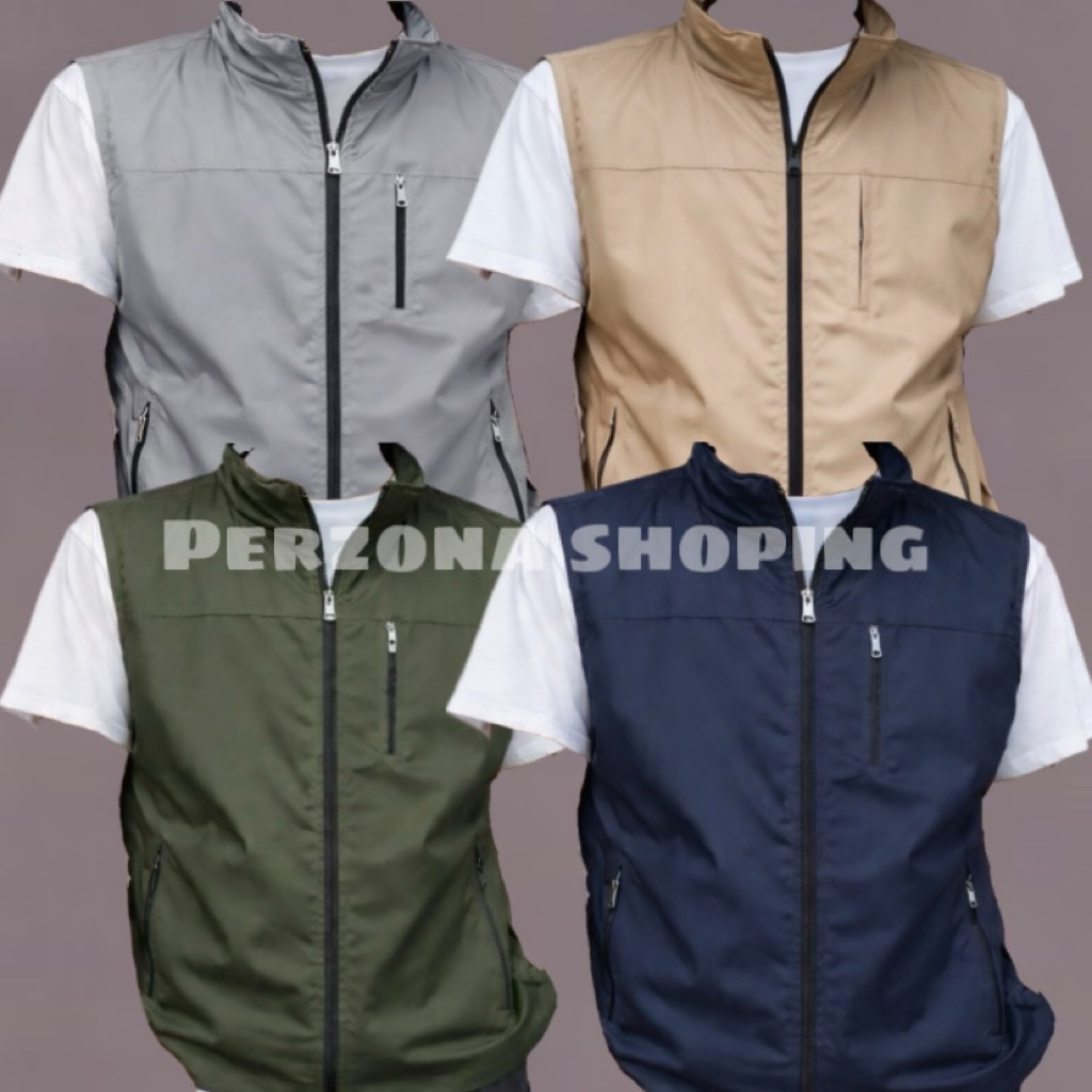 ROMPI VEST ROMPI TACTICAL OUTDOOR HITAM Bahan TASLAN WATER PROOF Size M L XL XXL Kualitas Terbaik un