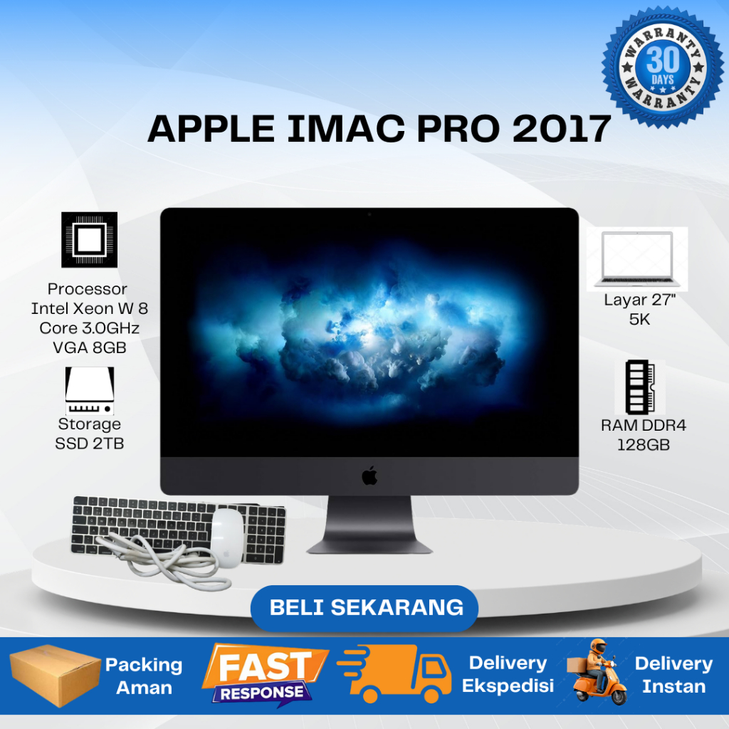 Apple iMac Pro 2017 27in 5K Intel Xeon W 8 Core | RAM 128Gb | SSD 2Tb | VGA Radeon Pro VEGA 56 8Gb |