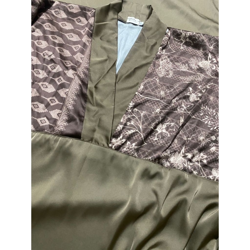 NEW MUKENA ABAYA Series RAYA  SILK Kimono motif