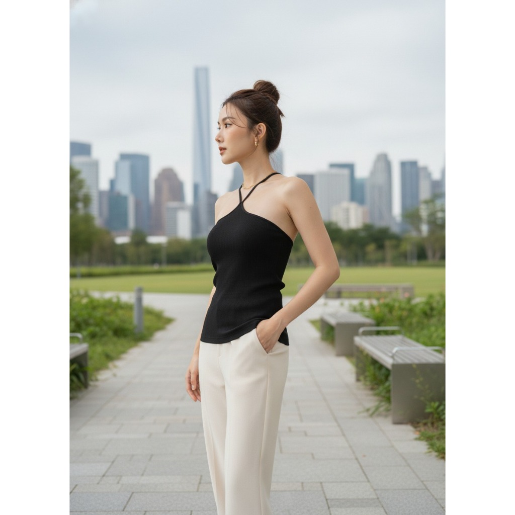 ATASAN PAKAIAN DALAM TERMAL TALI SILANG TANPA BUSA BRA MODEL KOREAN STYLE BAHAN HYGT WANITA REMAJA