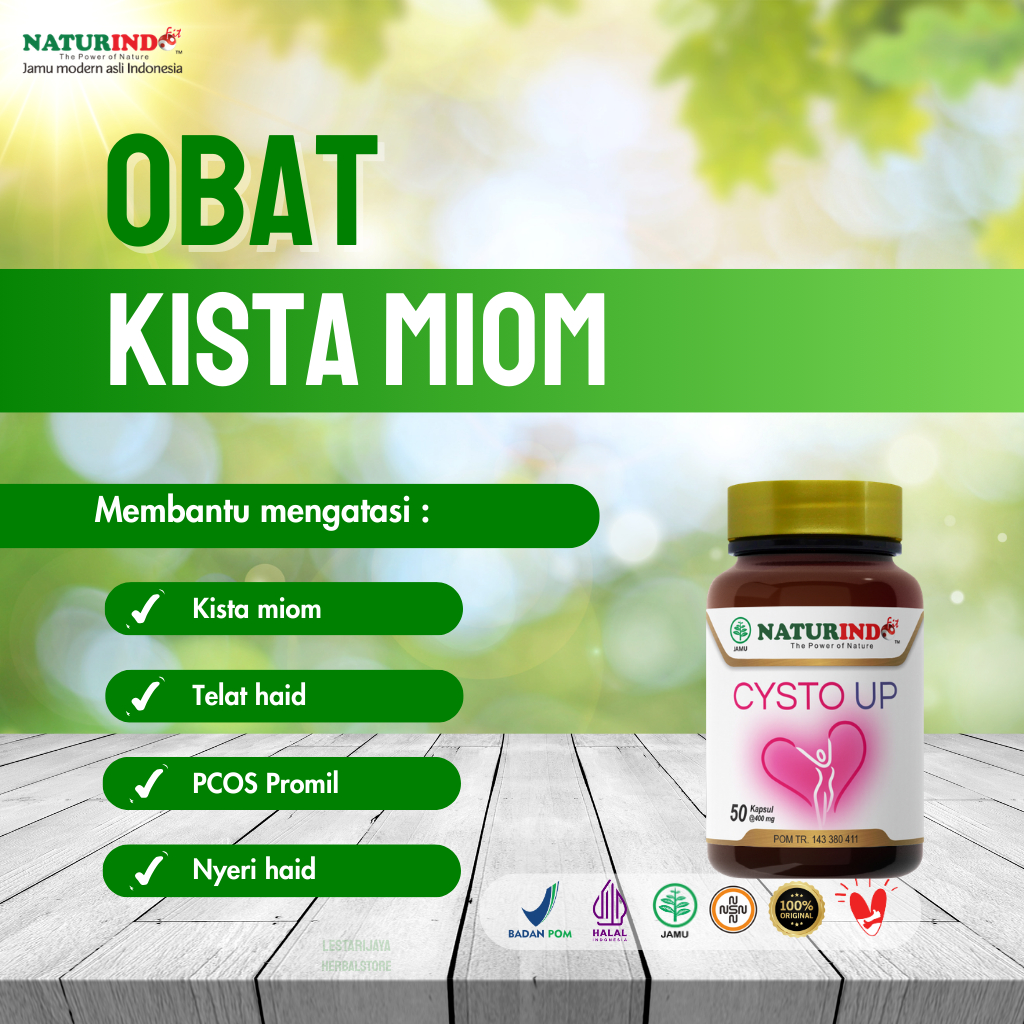 CYSTO UP OBAT KISTA OVARIUM BARTHOLIN ENDOMETRIOSIS MIOM PELANCAR HAID PCOS PROMIL NYERI HAID HERBAL