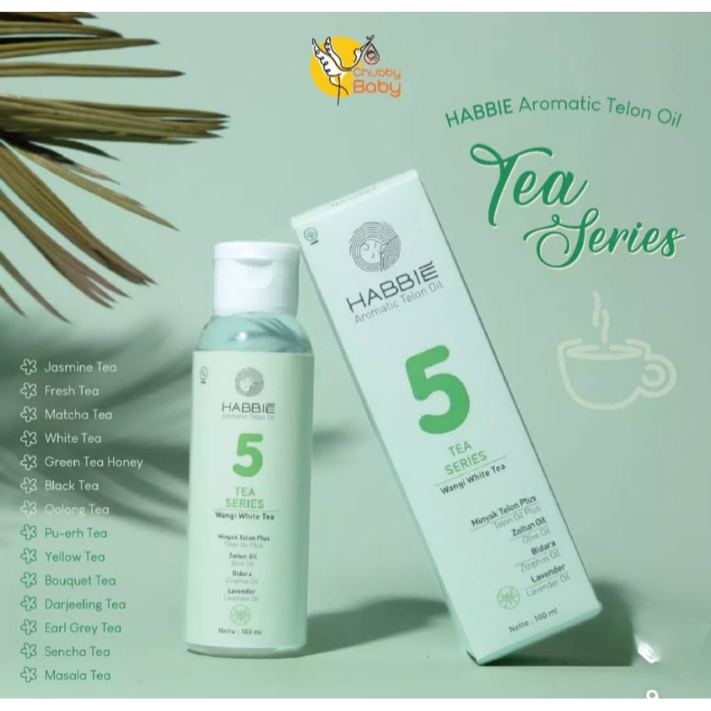 Terlaris Best Seller Habbie Telon Oil Aromatic Tea Series varian no 5 100ml Minyak Telon anak