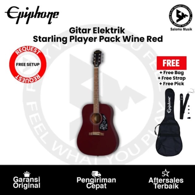 Gitar Akustik Epiphone Starling Player Pack Original With Bag