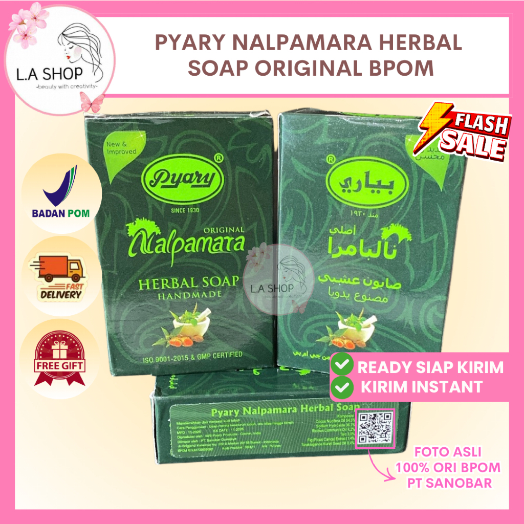 (ORI BPOM) Sabun PYARY NALPAMARA HERBAL SOAP - Sabun Nalpamara Pyary Makassar PT Sanobar