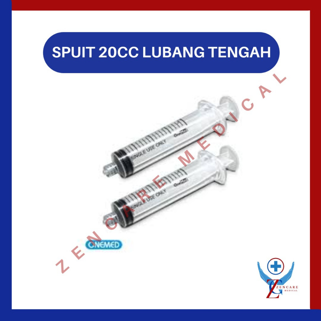 Spuit 20 Cc OneMed Box / Syringe Luer Lock Lubang Tengah