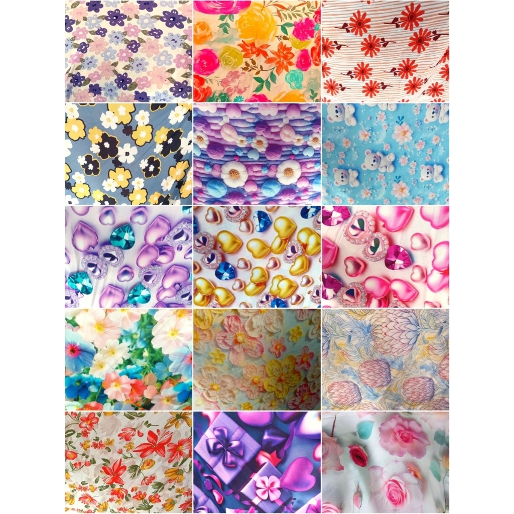 1/2 meter Kain Rayon | Katun Rayon | Bahan Rayon | Kain Meteran | Katun Rayon Motif | Bahan Import