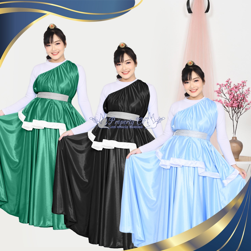 Blouse - Croptop + Rok Payung 360 - Dewasa - JFI - Miracle