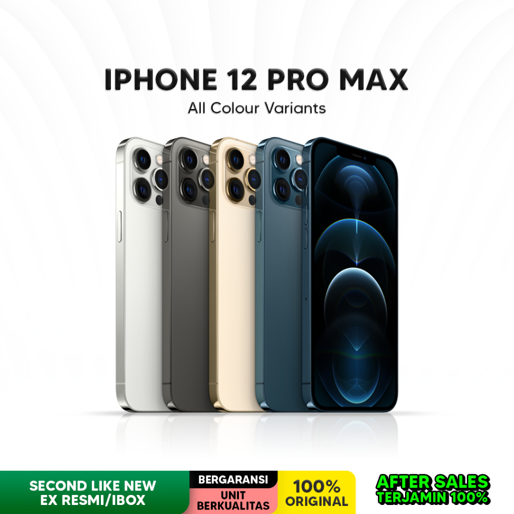 Apple iPhone 12 Pro Max 128GB 256GB Second Used Secondhand Bekas Ex Resmi Indonesia