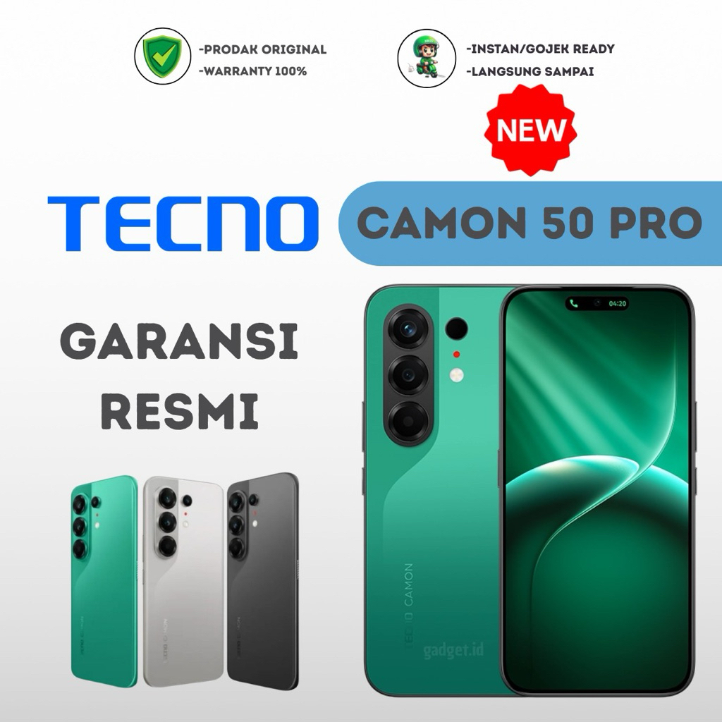 Tecno Camon 50 & Camon 50 Pro 8/256 12/256 garansi resmi tecno indonesia 1 th new segel