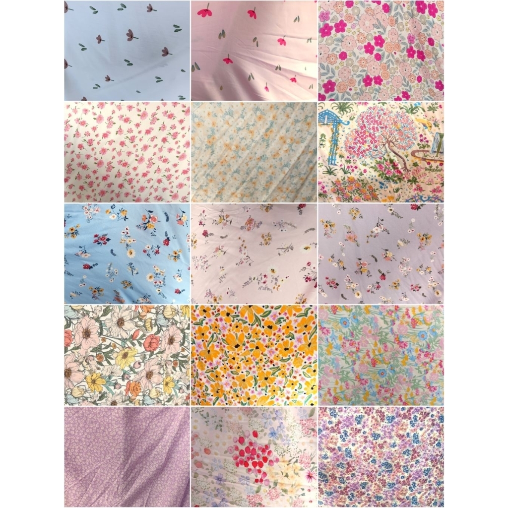 1/2 meter Kain Rayon | Katun Rayon | Bahan Rayon | Kain Meteran | Katun Rayon Motif | Bahan Import