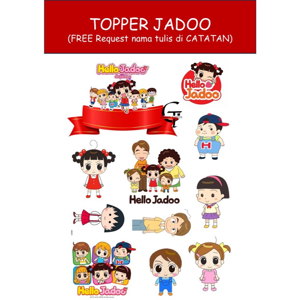 Hiasan Kue JADOO/ Topper Jadoo  /Hiasan buket/ Hiasan tumpeng