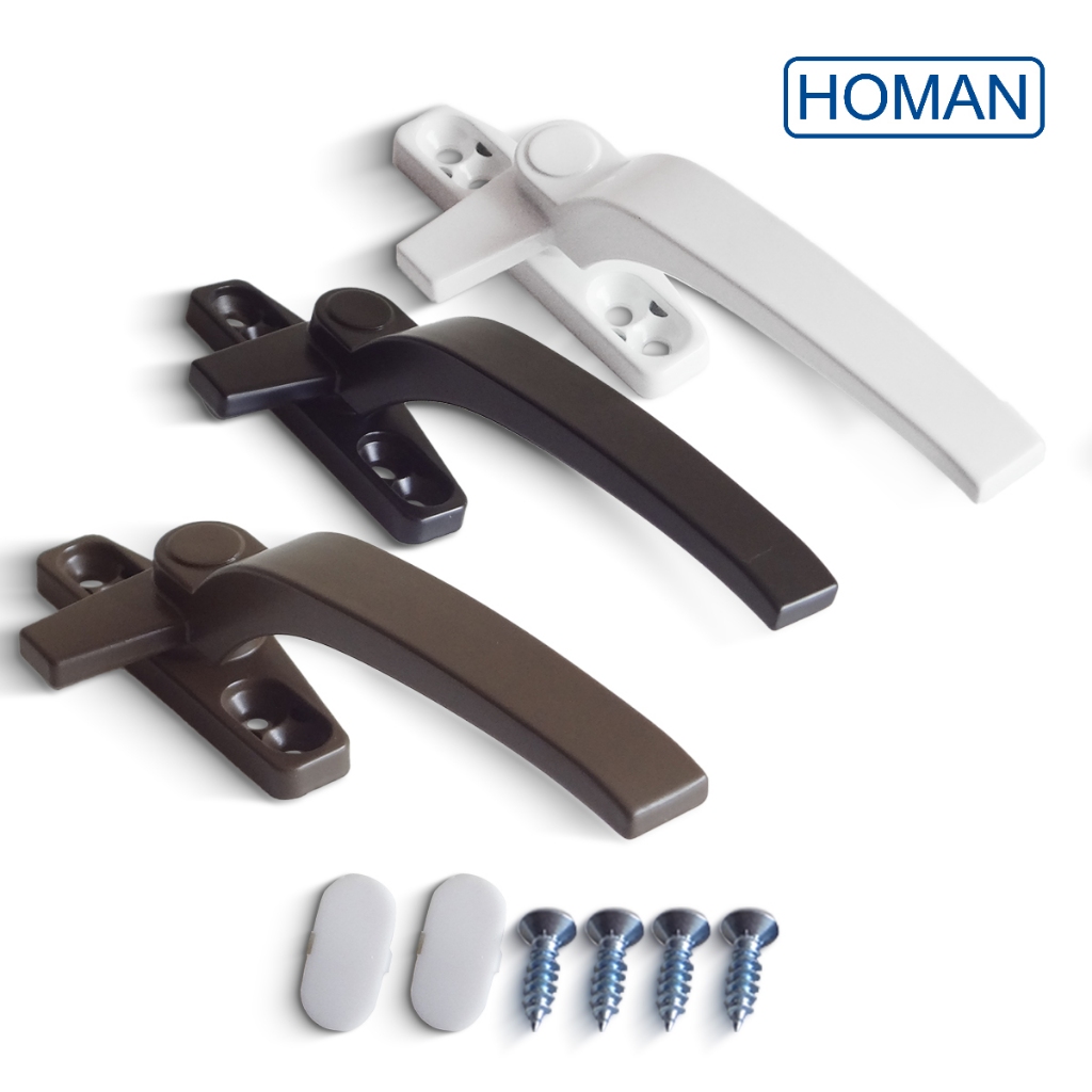 Gagang jendela aluminium Gagang jendela tingkap Homan Grendel jendela Kunci jendela Paduan Aluminium