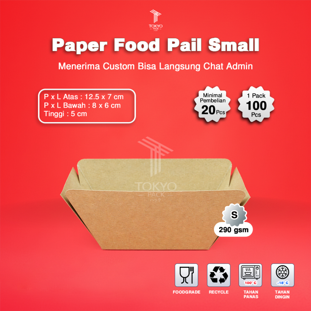 PAPER TRAY S/FOOD TRAY S LAMINASI FOODGRADE