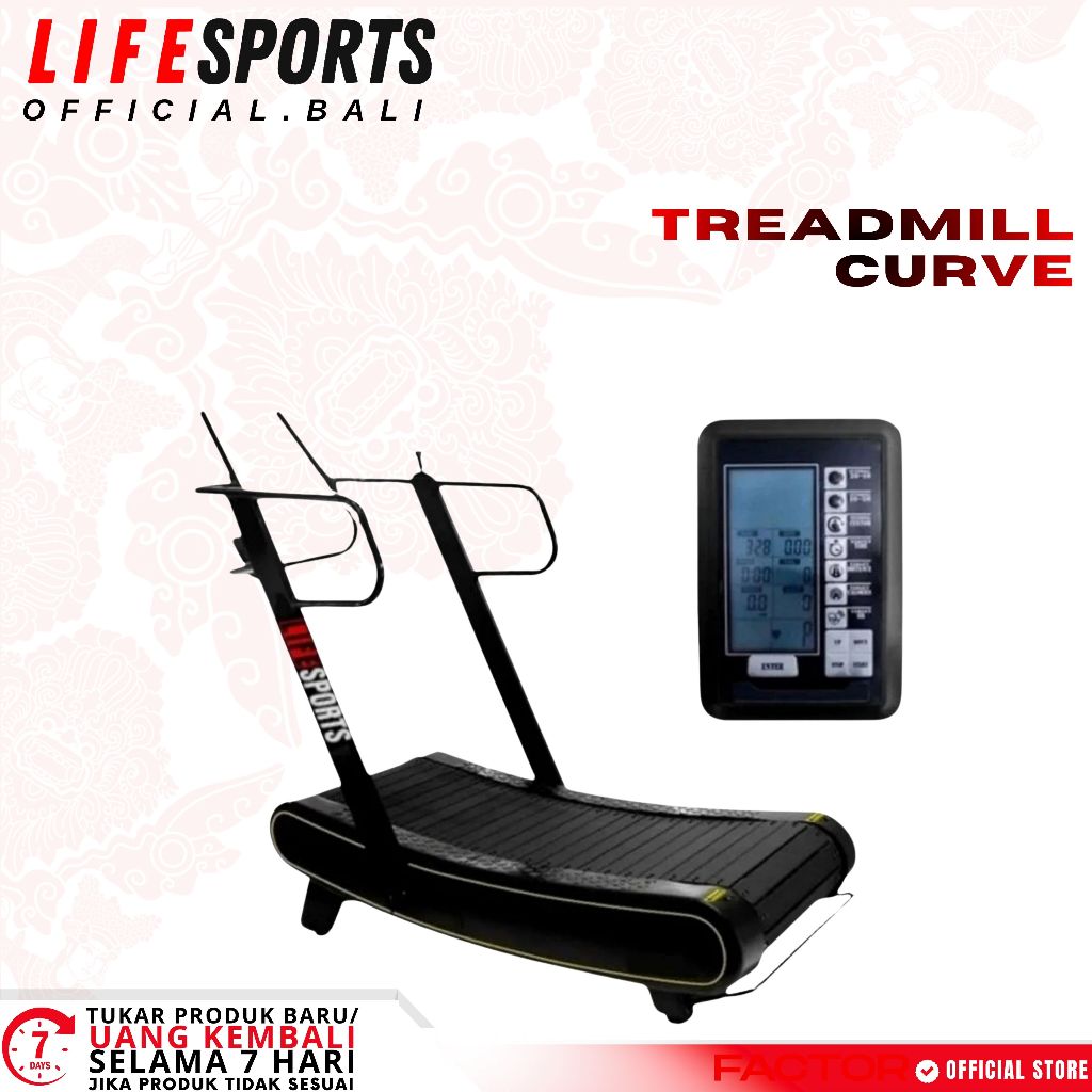 LIFESPORTS - New CARDIO Alat Olahraga Fitness Sport Gym Smart Walking Pad Treadmill Curve Manual