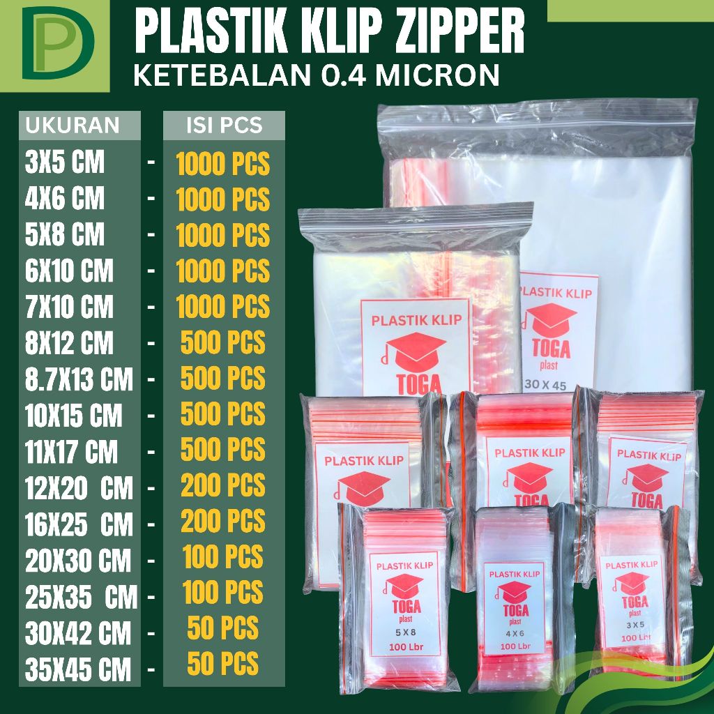 Plastik Klip Ziplock Bening | Zipper Bag Food Grade Makanan