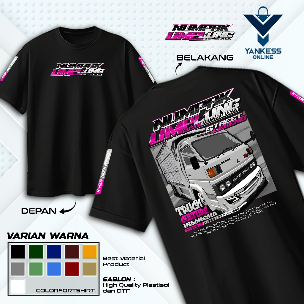 KAOS TRUK NUMPAK UMPLUNG - BAJU TRUK KEKINIAN NUMPAK UMPLUNG - FASHION PRIA & WANITA TERBARU