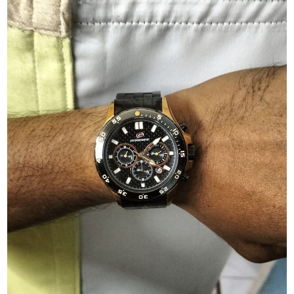 jam tangan ORIGINAL CHRONOMASTER CHRONOGRAPH MENSWATCH QUARTZ