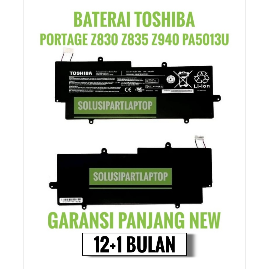 Original Baterai Toshiba dynabook R631 R632 R632/f PA5013 PA5013U-1BRS