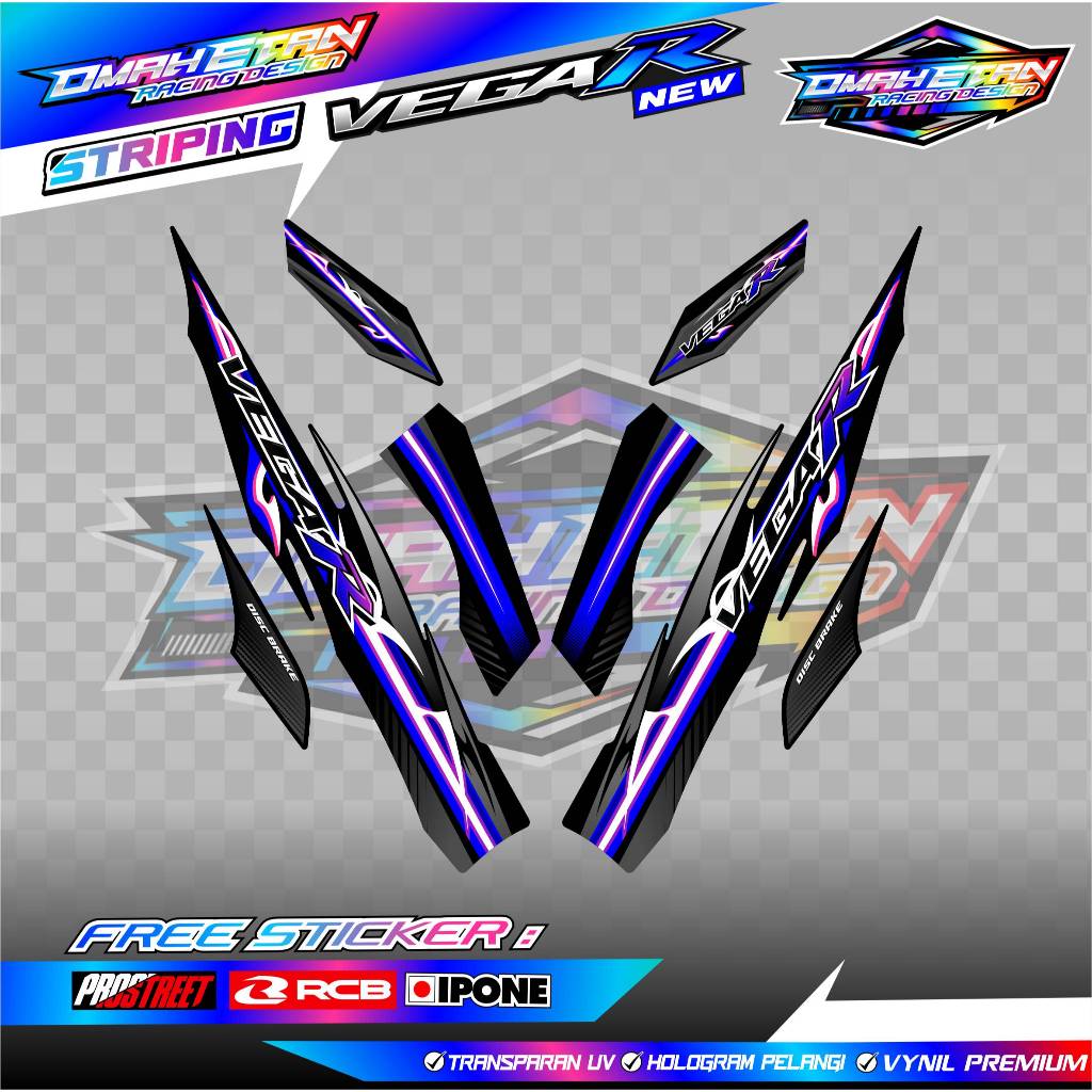 STRIPING VARIASI YAMAHA VEGA R NEW - ORIAN / STICKER LIST MOTOR VEGA R NEW