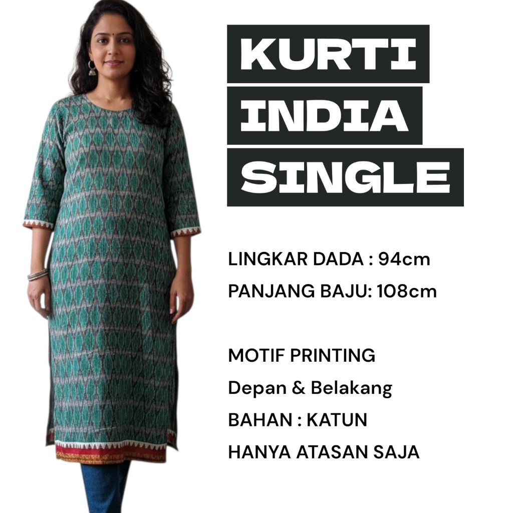Kurti Single Baju India
