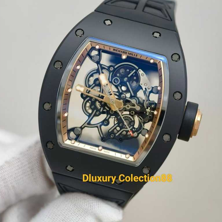 Jam Tangan RM055 Bubba Watson Swiss ZF Automatic Movement 42mm Dial Carbon